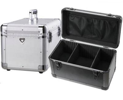 China Stocked Hard Aluminum Tool Storage Case With Tool Pouch And Dividers for sale