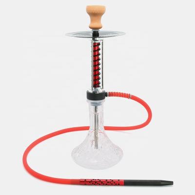 China Aluminum+Plastic+Glass Premium Aluminum+Plastic+Glass RTS Hookah Shisha Water Pipe Spring Shisha Aluminum Hookah Smoking Set for sale