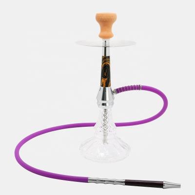 China Aluminum+Glass RTS Factory Wholesale Cheap Aluminum Hookah Shisha Set With Silicone Hose Handle Glass Bowl Funnel for sale