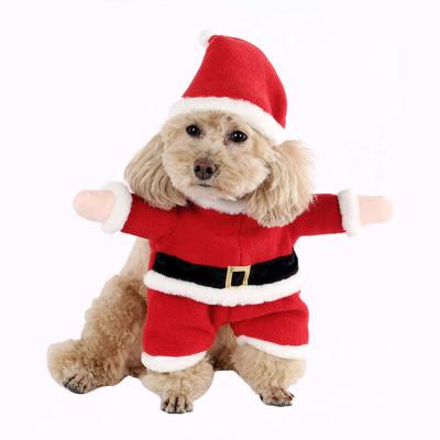 China Stocked Dog Christmas Suit With Santa Hat , Dog Outfit Christmas Clothes Santa Suit For Small Medium Large Dogs for sale