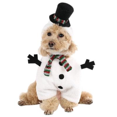 China Stocked Dog Christmas Costume , Warm Christmas Dog Outfit Snowman Clothes For Small Medium Large Dogs for sale