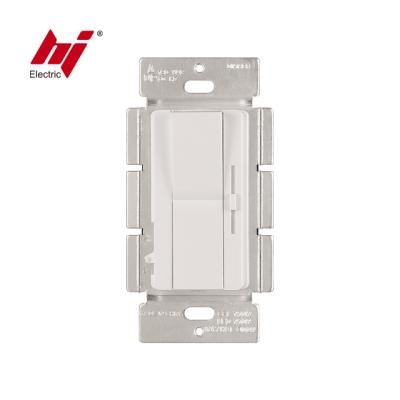 China PC Dimmer Single Pole MCU 120Vac LED Decorator Wall Switch for sale