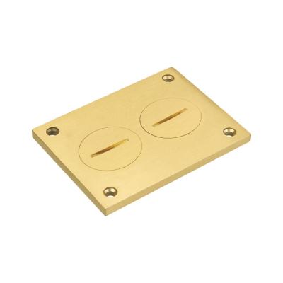 China Easy Open Floor Box Assembly Brass Material Installation Cover And Tamper Resistant Electrical Outlets for sale