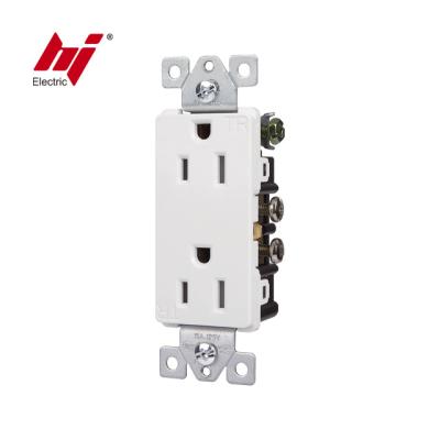 China Residential UL Grade 15A Easy Installation Decorator Tamper Heavy Duty Duplex Receptacle TR for sale