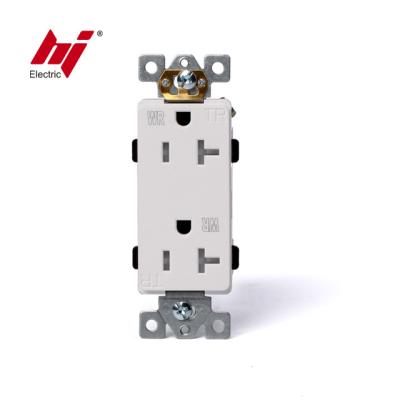 China Industrial Heavy Duty Electrical Duplex Electrical Socket Tamper Easy Installation Tomacorriente Weather Resistant for sale