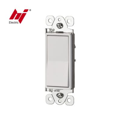 China Easy Installation Single Pole Decorator Commercial Grade UL cUL Momentary Contact Electric Light Switch for sale