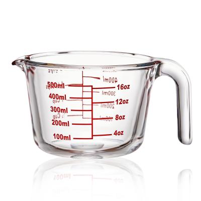 China 3.7 Microwavable High Borosilicate Glass Hardware And Storage Boxes And Bins Type Glass Measuring Cup / Jug / Tools for sale