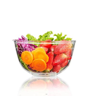 China Large Viable High Borosilicate Glass Salad Bowl Mixing Bowl For Microwave Oven for sale