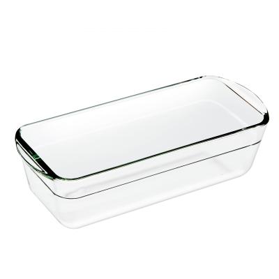 China Borosilicate Glass Oven Safe Sustainable Bakeware Mold Glass Bread Box Baking Dish for sale