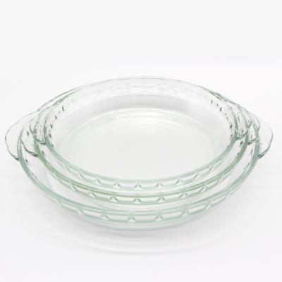 China Sustainable Easy Dish Bake Oven Pans / Baking Round Pan / Glass Pie Baking Pan / Pizza for sale