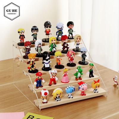 China The Toy Is Acrylic Blind Transparent Multi-Layer Multi-Layer Ladder Box Fashion Bubble Matt Doll Display Box Cosmetics Storage Received Holder for sale