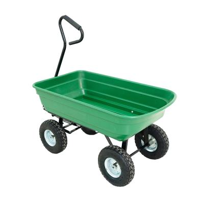 China Heavy Duty Plastic Tools Tray 75L Garden 4 Wheel Tool Cart for sale