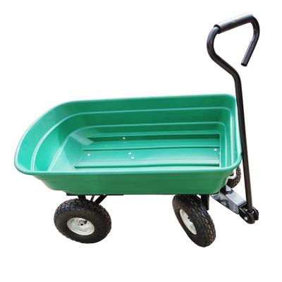 China Plastic Four Wheel Dump Use Tools Garden Tray Tool Cart TC2145 for sale