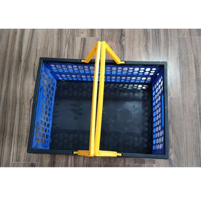 China Eco - Friendly Supermarket Plastic Colorful Basket For Shopping for sale