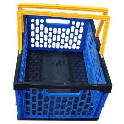 China Supermarket Eco-friendly Collapsible Cloth Picnic Folding Aluminum Folding Shopping Basket for sale