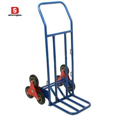 China Strong Hand Carts / Warehouse Carts Six Wheels Heavy Duty Stair Climbing Hand Truck Tool Cart Carts for sale