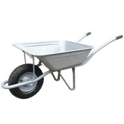 China WB5206 Metal Garden Wheelbarrow With 4.00-6 Rubber Wheel 65L Capacity for sale