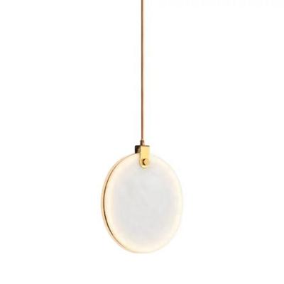 China Simple Modern Chinese Style Marble Hanging Light Small Pendant Light for sale