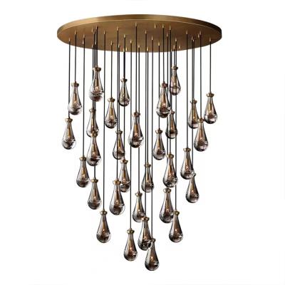 China Modern All-Copper Postmodern Simple Droplet Chandelier for sale