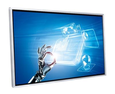 China Industrial 75 pulgadas IR Touch AIO PC Monitor Sistema X86 Android OS Exposición Muestras de señalización digital en venta