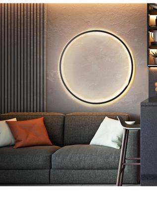 China Modern Simple Aisle Modern Simple Modern Aisle Wall Lights New LED Wall Lights Living Room Bedroom Bedside Corridor Background Circle Indoor Lighting for sale