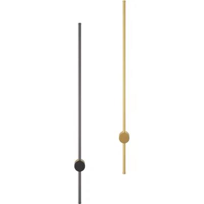 China Modern Nordic Minimalist Indoor Modern Creative Personality Wall Light Gold LED Long Strand Black Wall Light for sale