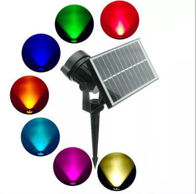 China Automatic Color-Changing Outdoor Lighting Solar Garden Lamp Solar Garden LED Spotlight Landscape Wall Light For Decoration for sale