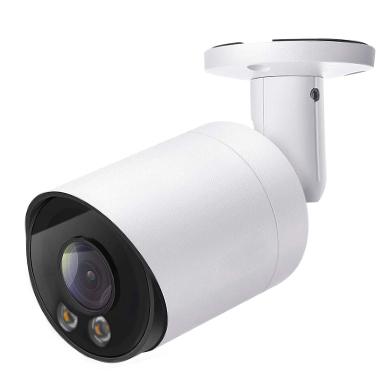 China New Color Vandal Proof 4K IP Camera Color Warmlight Mini Bullet Video Camera Built In 8MP Microphone CCTV Security HIK for sale