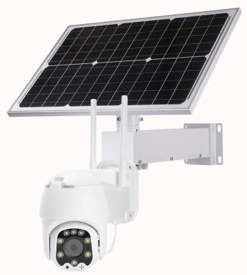 China Human Motion Tracking PTZ Camera 40W 20AH Battery 2MP/4MP Battery 2MP/4MP IP Camera White Outdoor Wireless Solar Light Camera Mobile PTZ Alarm CamHi Pro P2P for sale