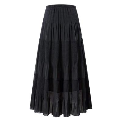 China 2022 Hot Sales Amazon Dry Cleaning Wholesale Chiffon Dress Pleated Plus Size Skirt for sale