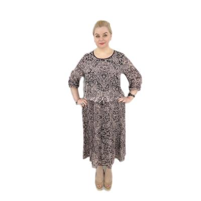 China Plus Size Fashion Women Plus Size Floral Print Loose Casual Outfits for sale