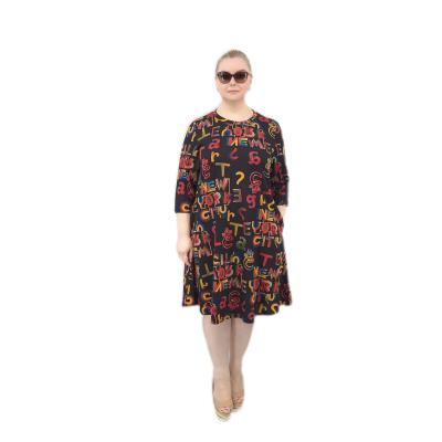 China Plus Size New Arrive Plus Size Women Clothing Floral Plus Size Dress for sale