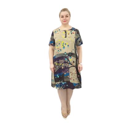 China Wholesale Custom Plus Size Short Sleeve Women Casual Outfits Plus Size Women Clothing for sale