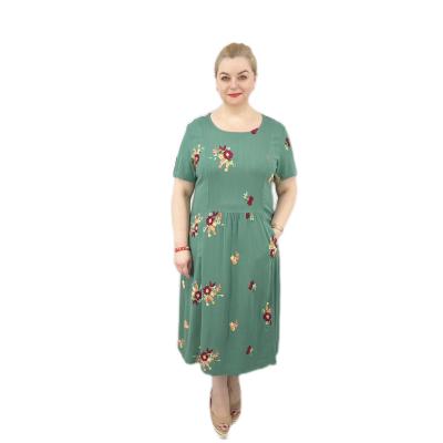 China 2022 Fat Plus Size Summer Plus Size Lady Loose Dress For Women for sale