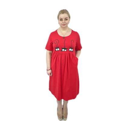 China Plus Size Plus Size Women's Clothing Shorts Sleeve Loose Casual Dress for sale