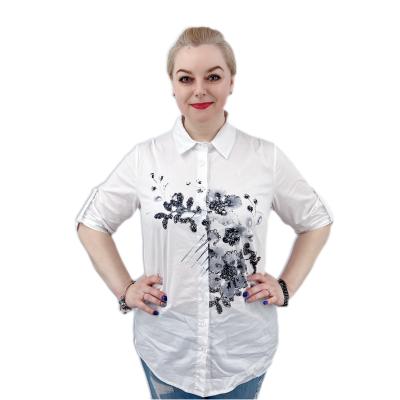 China New Casual Women's Anti-Pilling Half Sleeve T-Shirts Plus Size Women's Blouses for sale