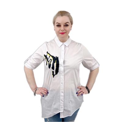 China Anti-Pilling Best Price Plus Size Women's T-Shirts Springs And Autumn Tops for sale