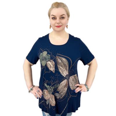 China Plus Size Quality Women Summer T Shirts Casual Tops Plus Size Tee Shirts for sale