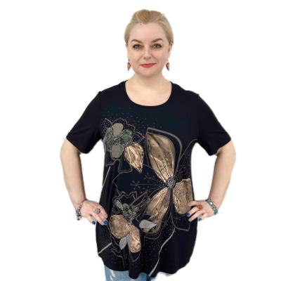 China Cotton Plus Size Women Loose Tops Casual O Neck Plus Size T Shirt Comfortable Blouse for sale