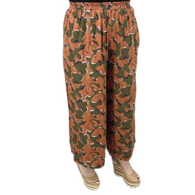 China Breathable Women's Plus Size Pants Printed Letters High Waist Casual Fashion Wide Leg Pants for sale