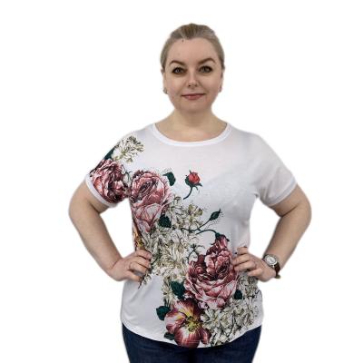 China Wholesale Anti-pilling Summer Short Sleeve Print Plus Size Women's T-Shirts for sale