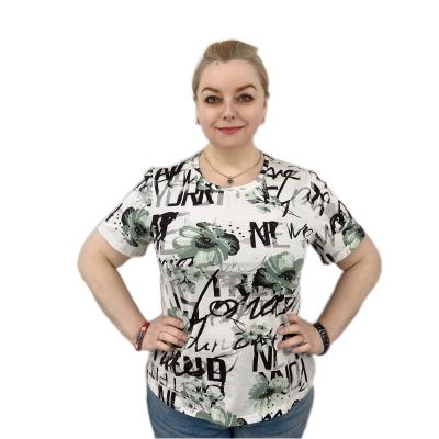 China Anti-pilling Plus Size Custom Printing Short Sleeve Women T-Shirt for sale