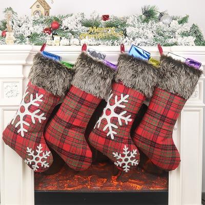 China Christmas Socks Sublimation Santa Return Most Popular 2022 Novelty Christmas Socks Candy Christmas Ornaments Tree Goodie Bag Family Product for sale