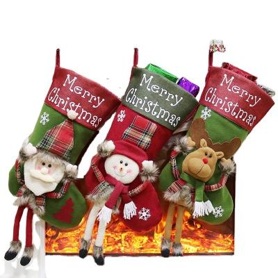 China Candy Bag Most Famous 2022 Christmas Novelty Prop Kids Toys Christmas Decorations Candy Socks Popular Bag Ideas Indoor News for sale