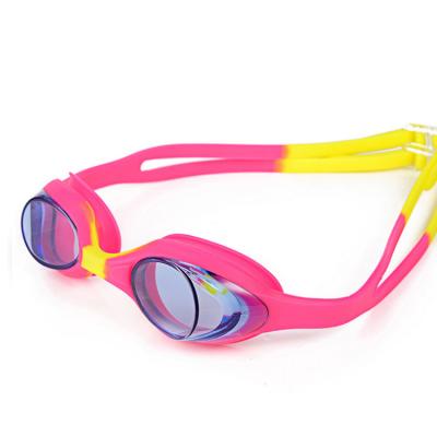 China Sinle CE Anti-Fog Swim Kid Size Goggles Swimming Goggles With Custom Fit Neoprene Strap for sale