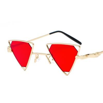 China Luxury Fashion Sun Glasses Sinle Metal Triangle Sunglasses For Women for sale