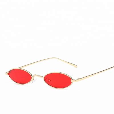 China Luxury Fashion Sun Glasses Sinle Women Sunglasses Brand Designer Women Small Oval Sunglasses Classic for sale