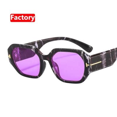 China Rectangle Sunglasses With Fashion Thick Sunglasses Metal T Logo Rectangle Frame Customized Awesome Design Your Own Sunglasses for sale