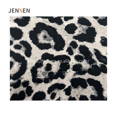 China Shrink-Resistant Women's Leopard Print Fabric is soft and comfortable, with high quality. Fabrics stretch for four way crochet knits for sale