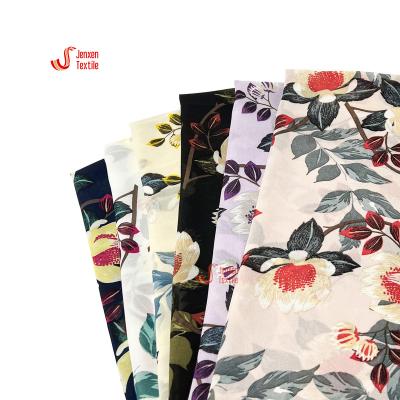 China New Shrink-Resistant Fabric Shrink-Resistant Dresses, Shirts And For Women's Pearl Chiffon Printed Cloth Fabric for sale